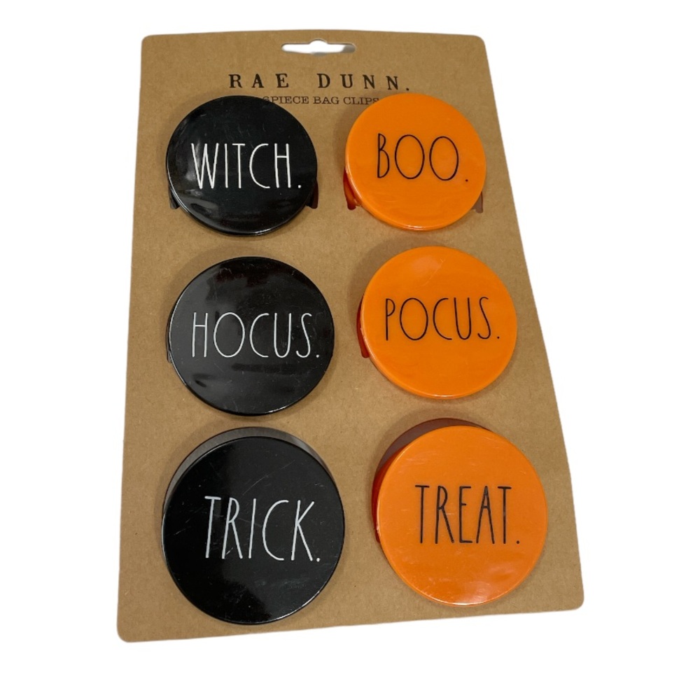NEW Rae Dunn Halloween Bag Clips Set/6